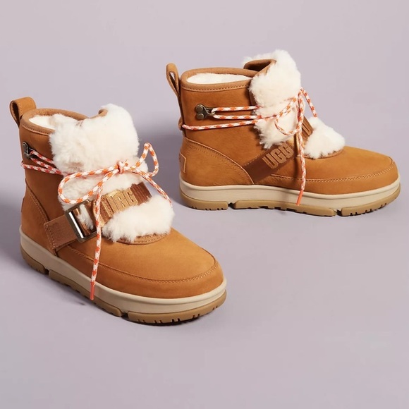 UGG | Classic Weather Hiker Boots  In Chestnut Size 6.5 NEW - Picture 9 of 13
